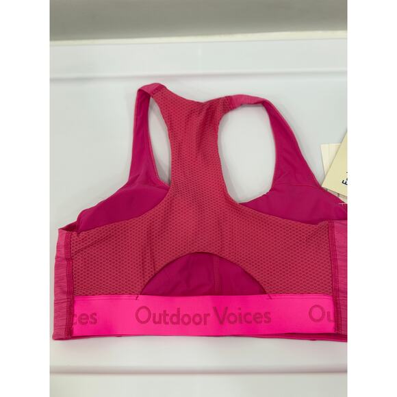 Outdoor Voices Athena Flamingo Hot Pink Sports Bra Size Small - Picture 4 of 9